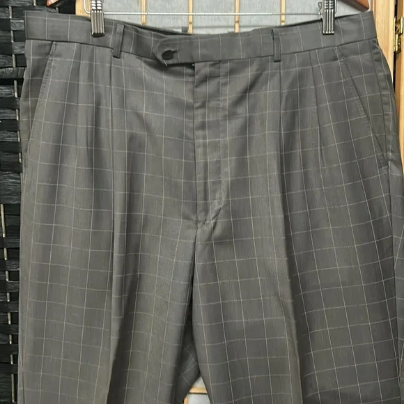 Men's Gray Checkered Suit